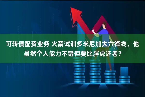 可转债配资业务 火箭试训多米尼加大六锋线，他虽然个人能力不错但要比胖虎还老？