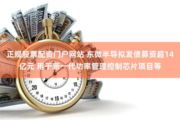 正规股票配资门户网站 东微半导拟发债募资超14亿元 用于新一代功率管理控制芯片项目等